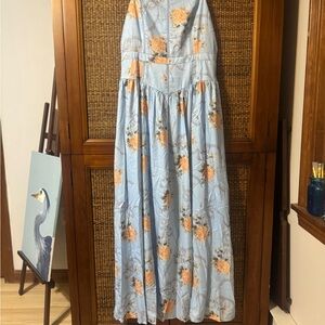 Floral Blue Maxi Dress